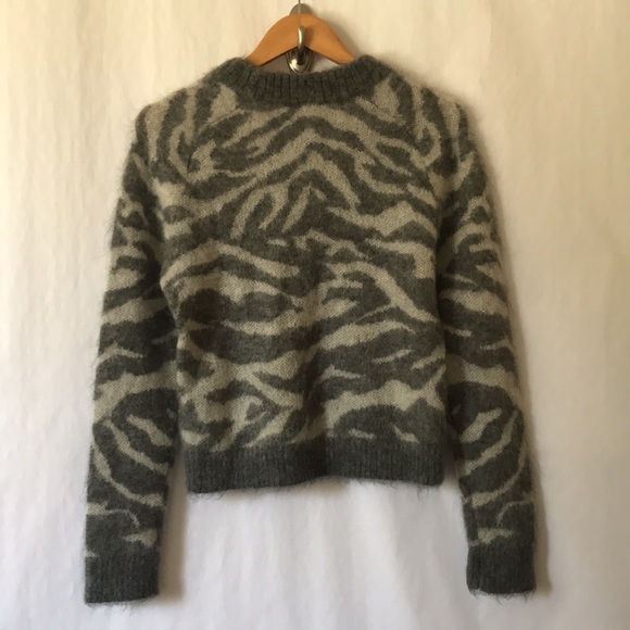 All saints mohiar blend sweater tiger stripe grey - Picture 5 of 5